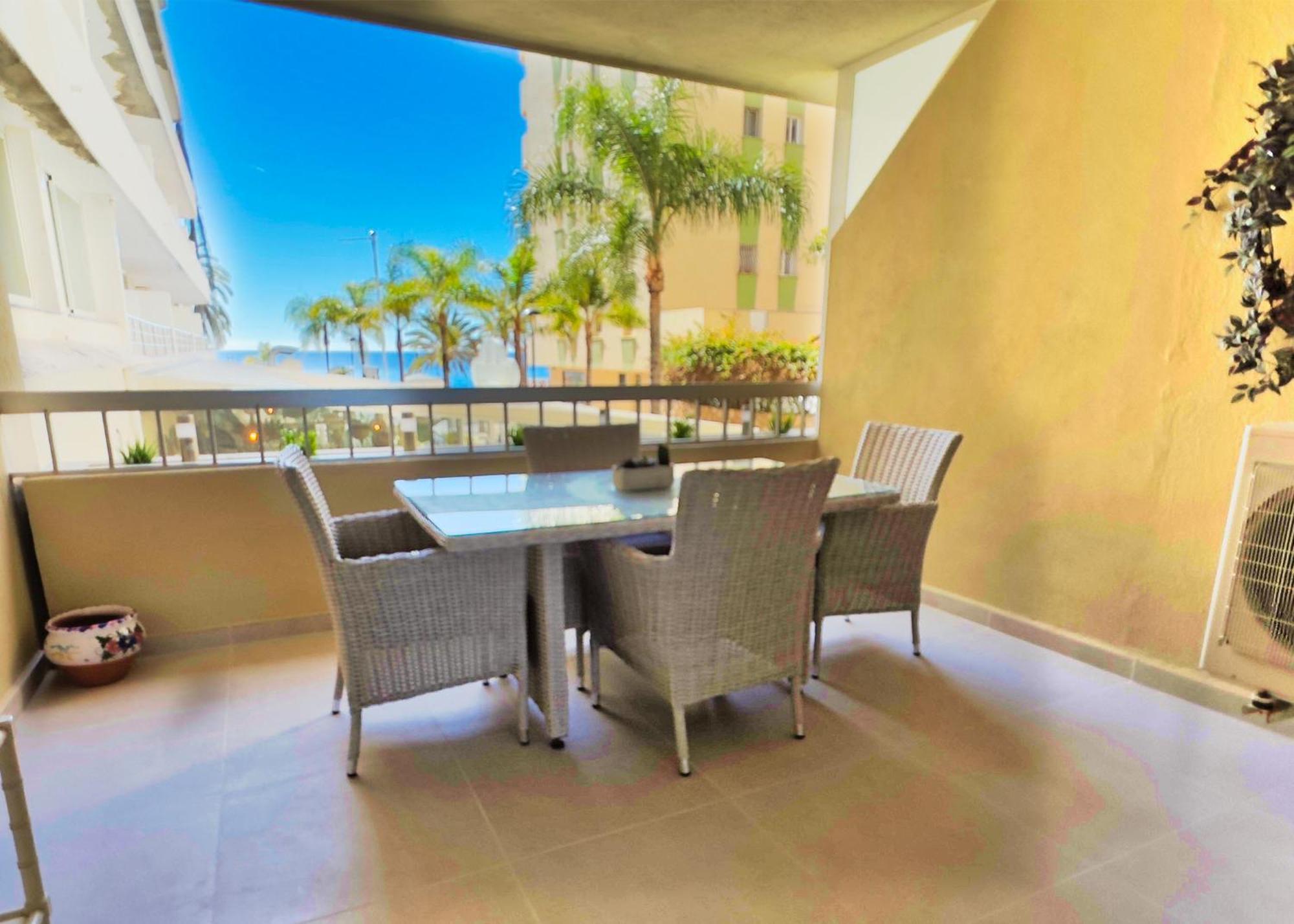 Two Bedroom On The Second Line Of The In Marbella.