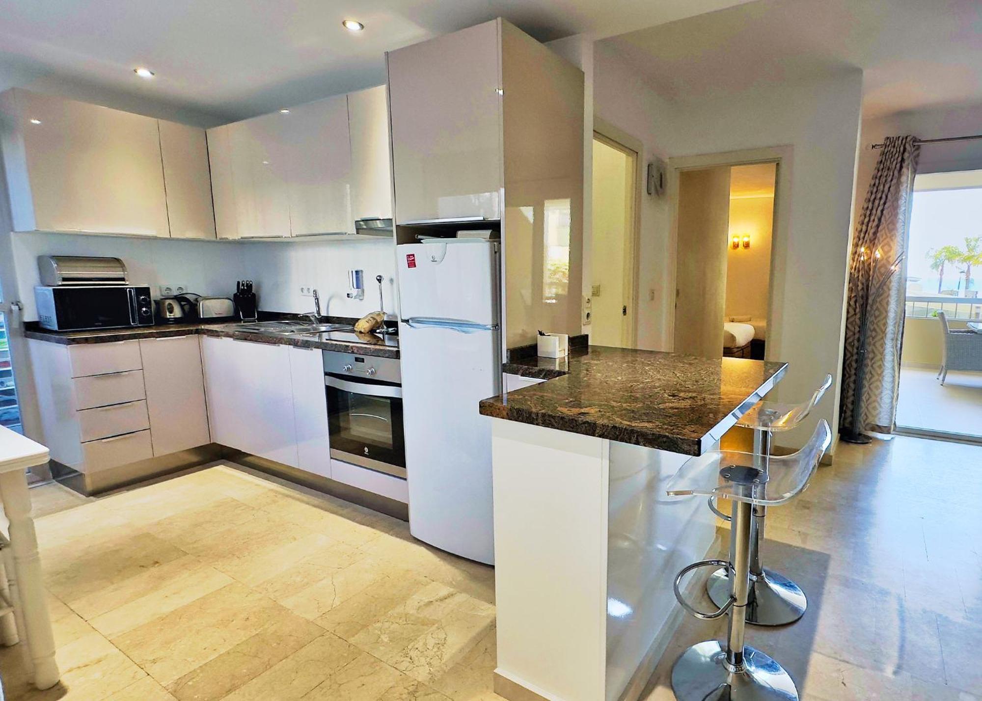 Two Bedroom On The Second Line Of The In Marbella. Apartment *